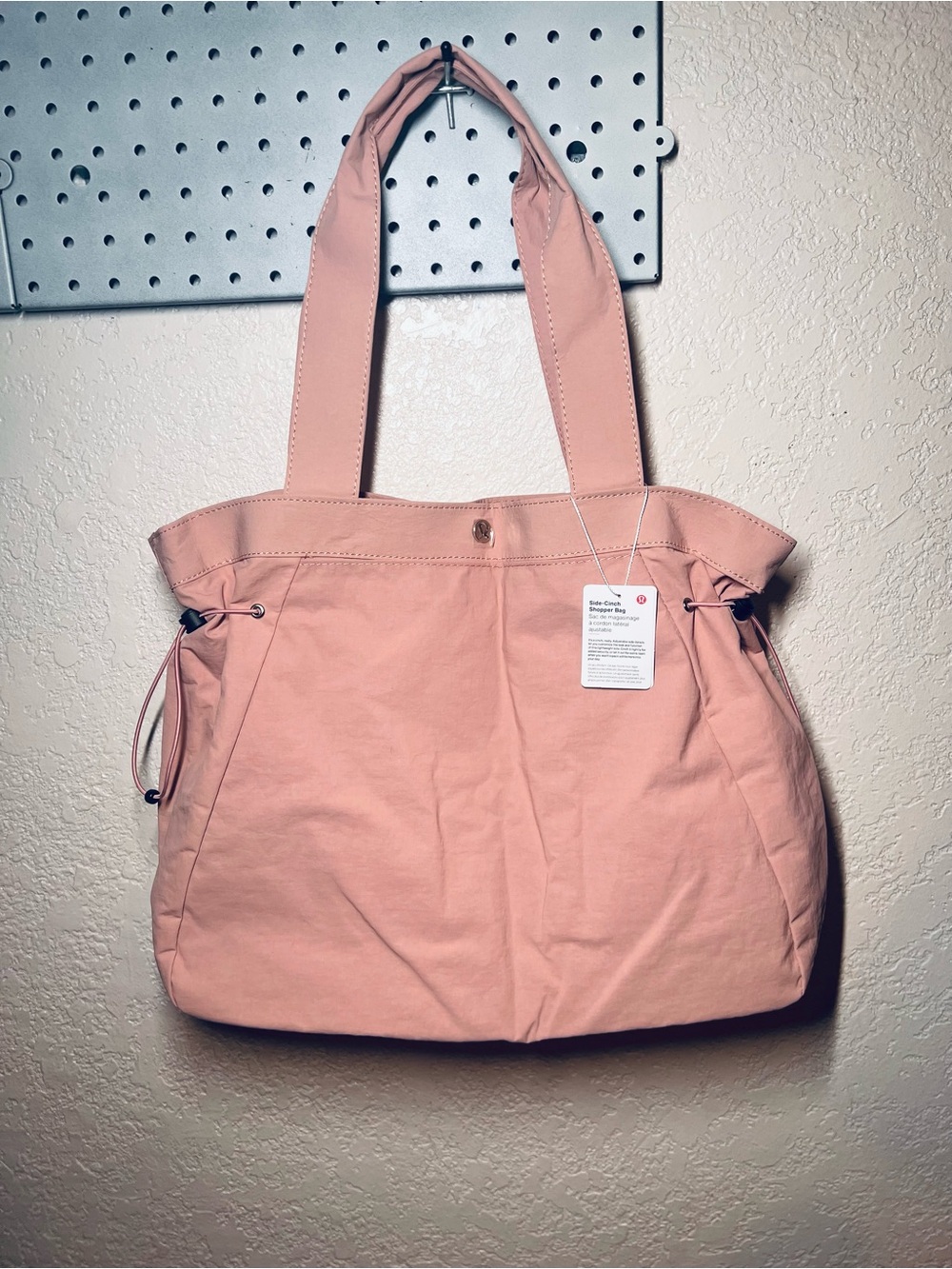 Lululemon side cinched shopper tote 18L pink